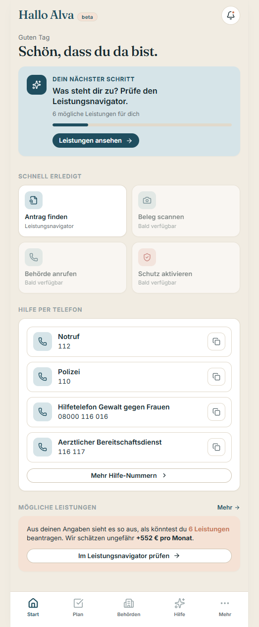 Hallo Alva - App für Alleinerziehende